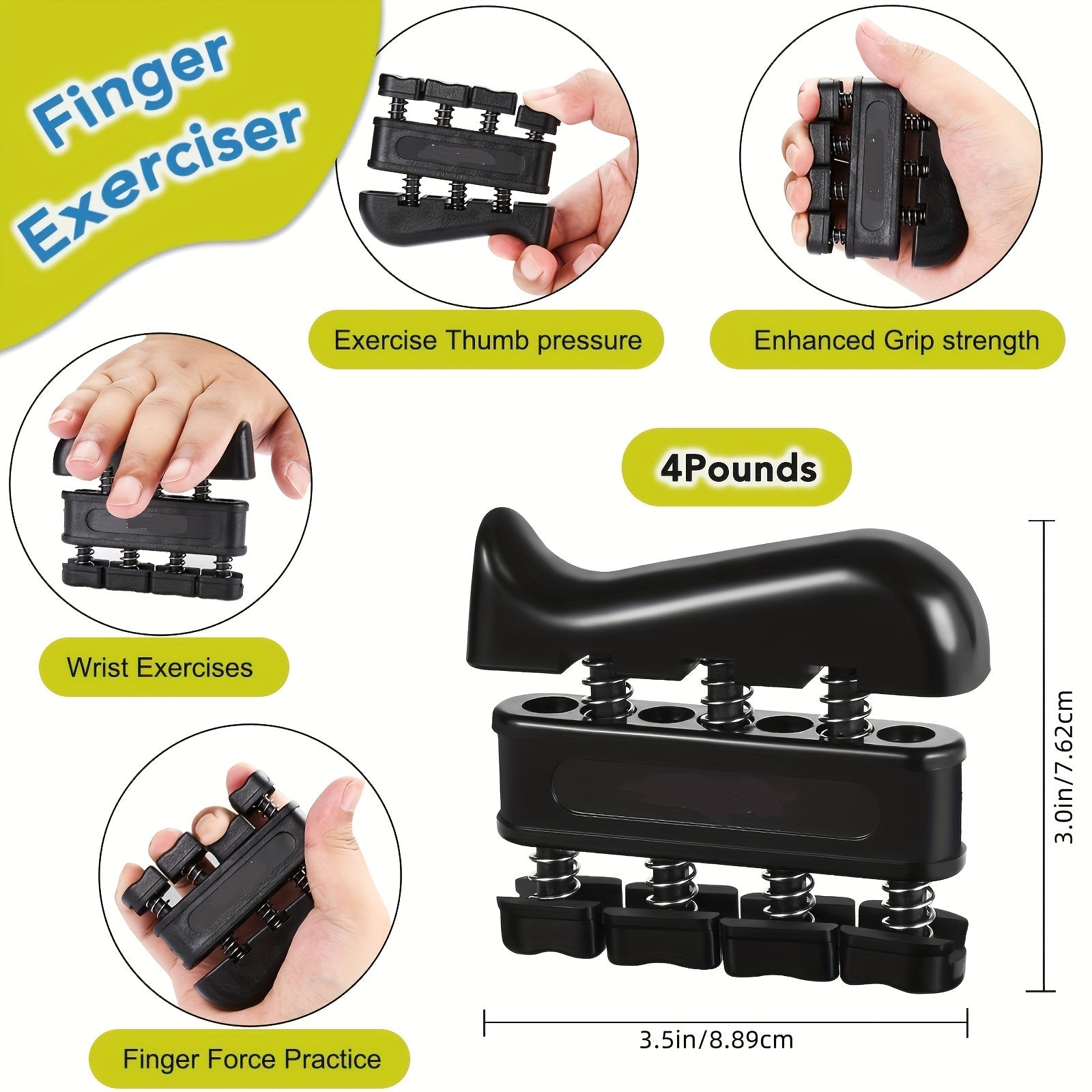 Handtrainer Set | Verstellbarer Griffhandtrainer | für Griffkraft | PowerClench