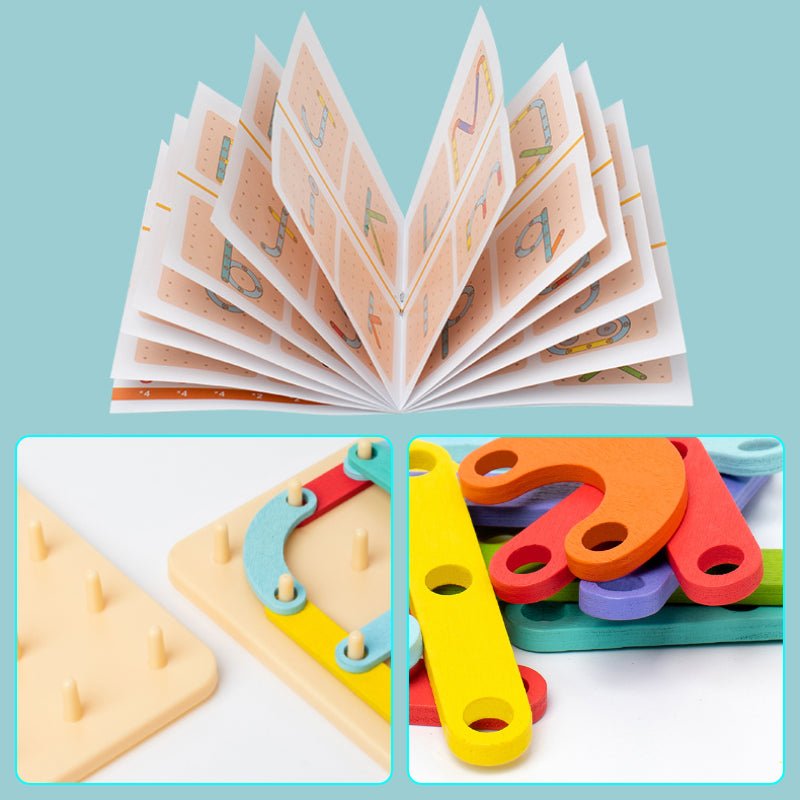 Montessori puzzle | s kolíčkovou deskou a tvary | dřevo, od 3 let | FormFuchs