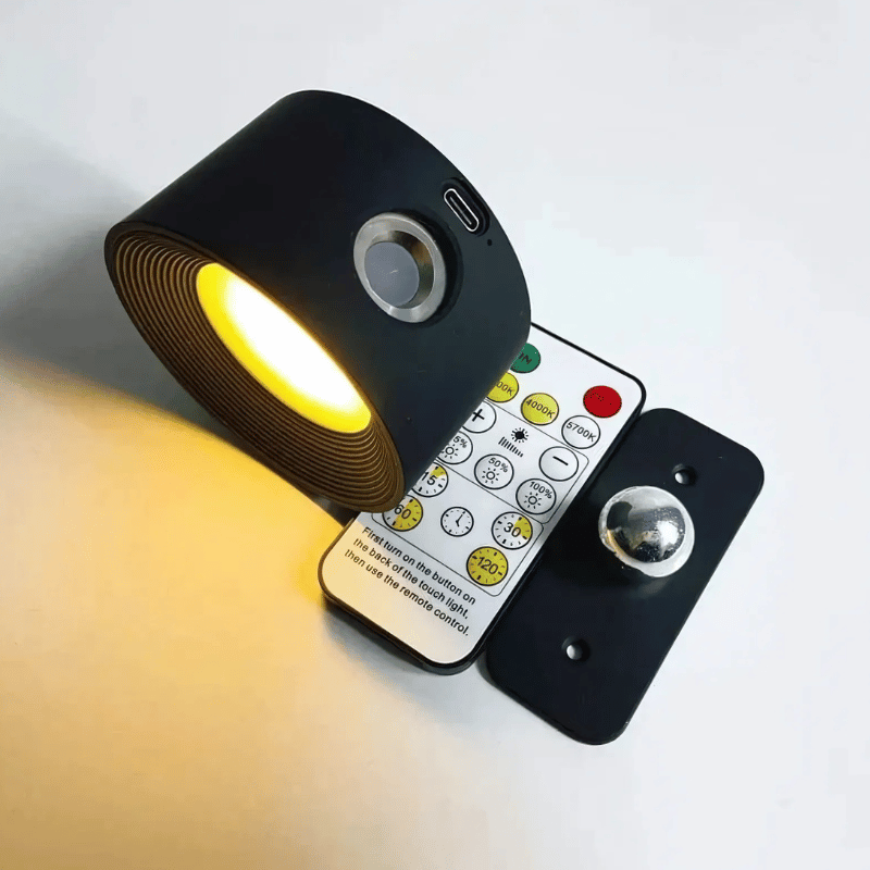 LED-Wandlampe Kabellos | 360° Drehbar | Warmes Leselicht | TwistLight