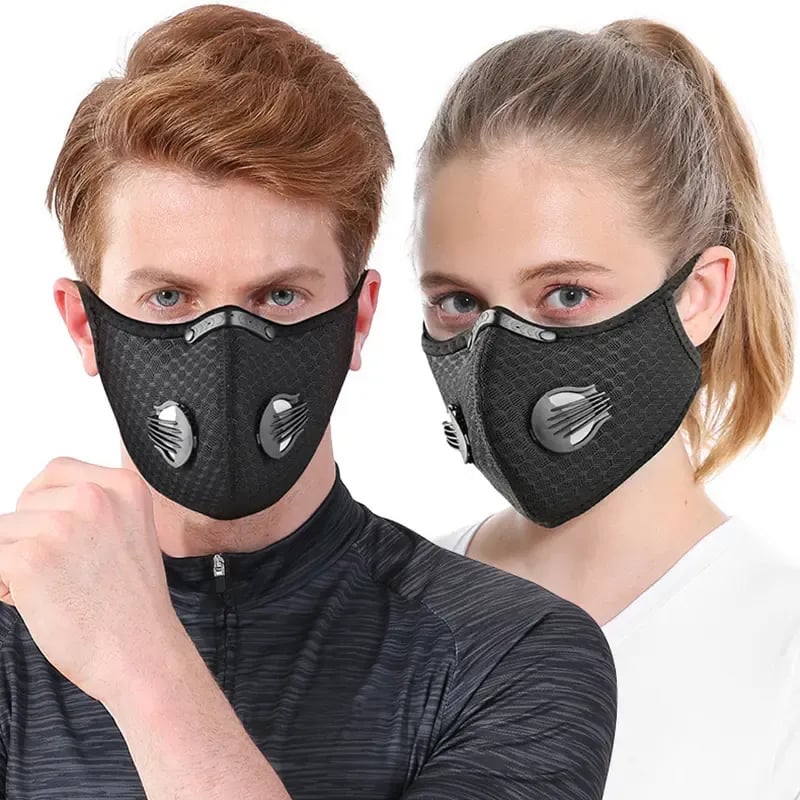Reusable Dust Mask | with Activated Carbon Filter & Visor | Breathable & Lightweight | RideMask