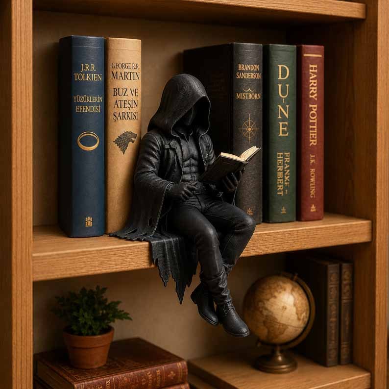 Gotisk figurdekoration | Til bogreol & læsekrog | Dark-Academia-dekoration | ShadowRead