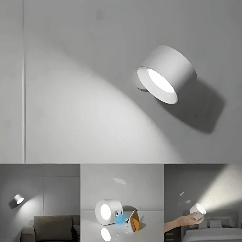 LED-Wandlampe Kabellos | 360° Drehbar | Warmes Leselicht | TwistLight