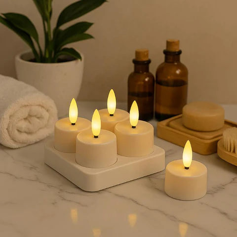 Rechargeable Flameless Candles | With Remote Control & Timer | USB Rechargeable | FlameFree