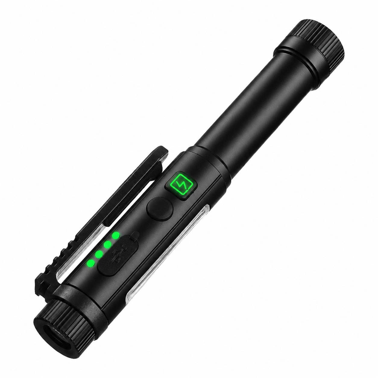 2-in-1 LED-Stiftlampe | Spot & Arbeitsleuchte | Magnetfuß & Clip, Akkuanzeige | LumoPen