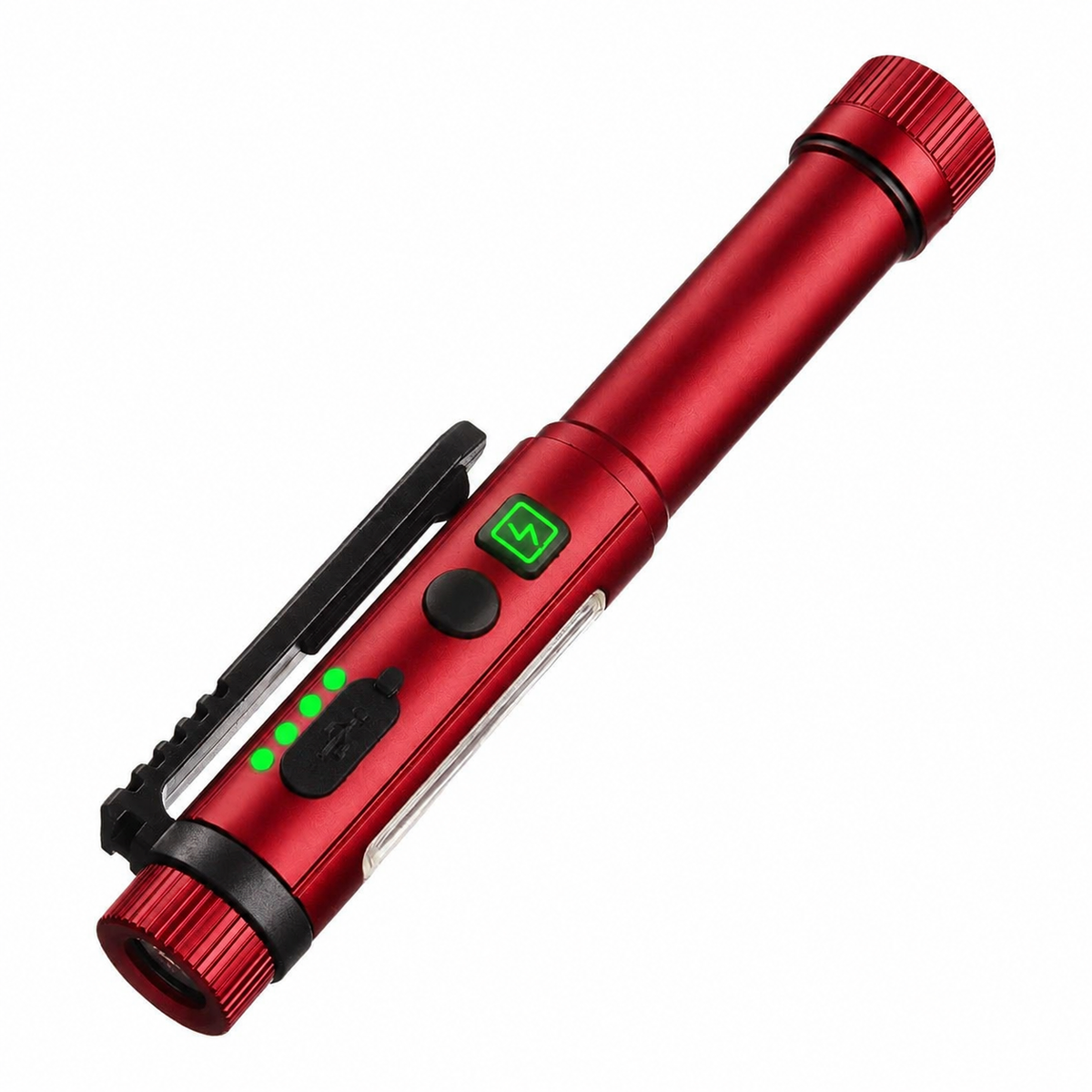 2-in-1 LED-Stiftlampe | Spot & Arbeitsleuchte | Magnetfuß & Clip, Akkuanzeige | LumoPen