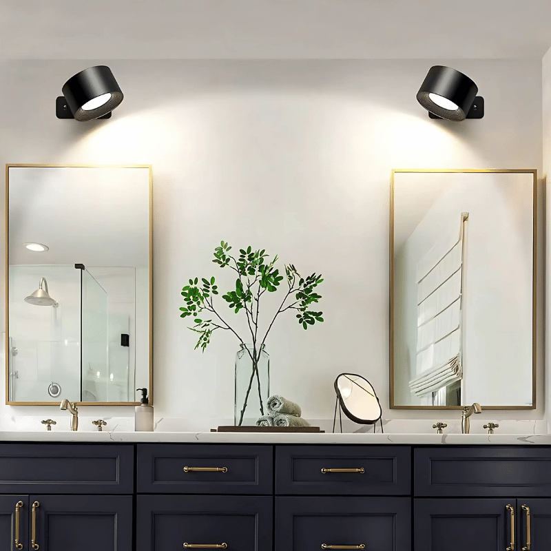 LED-Wandlampe Kabellos | 360° Drehbar | Warmes Leselicht | TwistLight