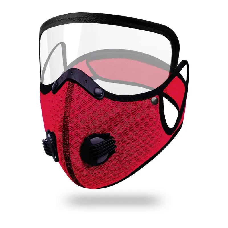 Reusable Dust Mask | with Activated Carbon Filter & Visor | Breathable & Lightweight | RideMask