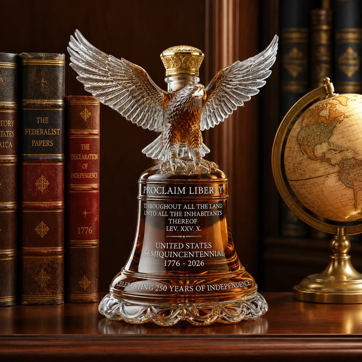 American Eagle Liberty Bell Decanter | Whiskey Carafe | Collector's Item | EagleCrest