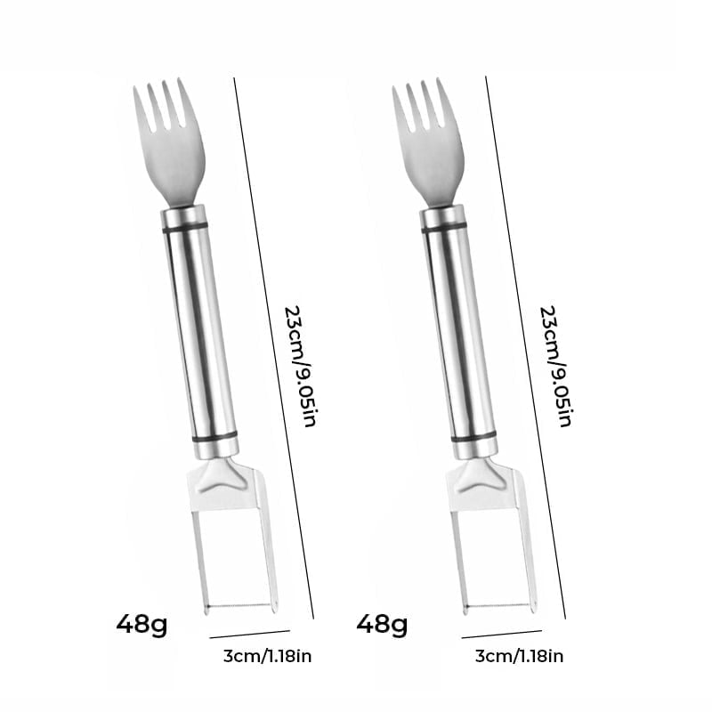 Watermelon fork | with cutting & fork ends | Cuts & serves cubes | FreshBite
