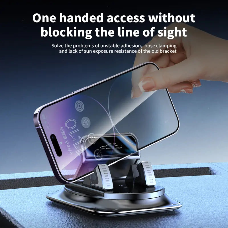 Držák na telefon | Otáčení o 360° | Protiskluzová základna | DashPivot