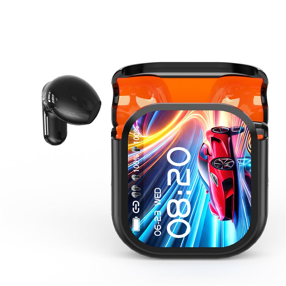Trådløse stereο-øretelefoner | Bluetooth 5.4 | Opladningsetui med LED-display | PulseBuds