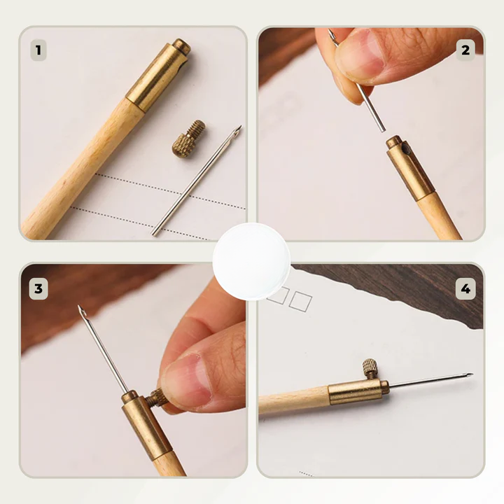Set de ace pentru broderie cu tambur | 3 mărimi de ace | StitchPro