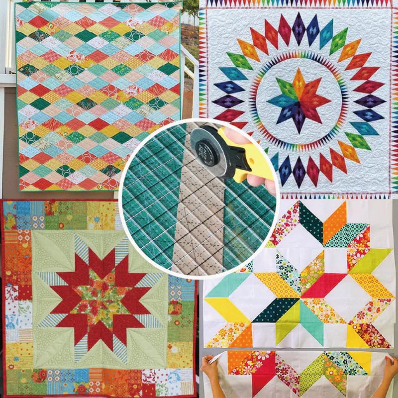5-in-1 Quiltlineal Set | Gerade Schnitte & Winkel | Rutschfest | QuiltLine