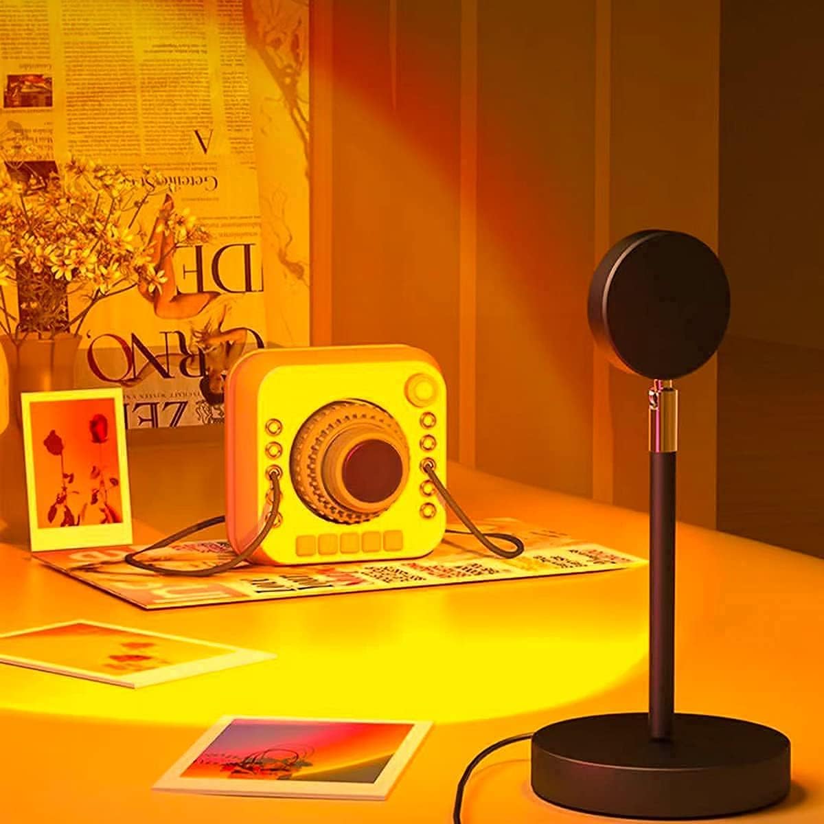 LED-solnedgangslampe | Varmt halolys | Drejeligt hoved | GoldenHour