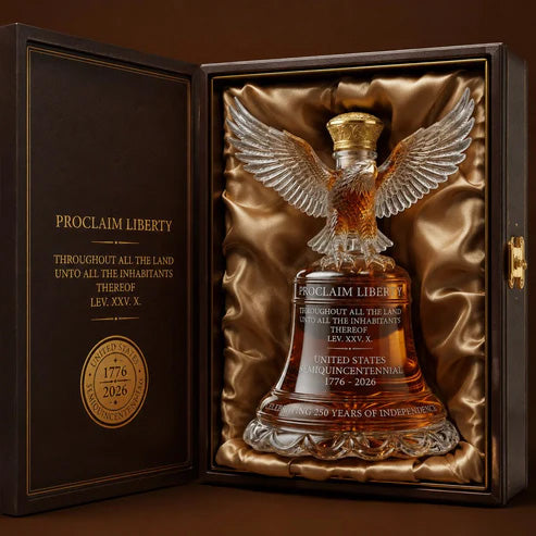American Eagle Liberty Bell Decanter | Whiskey Carafe | Collector's Item | EagleCrest