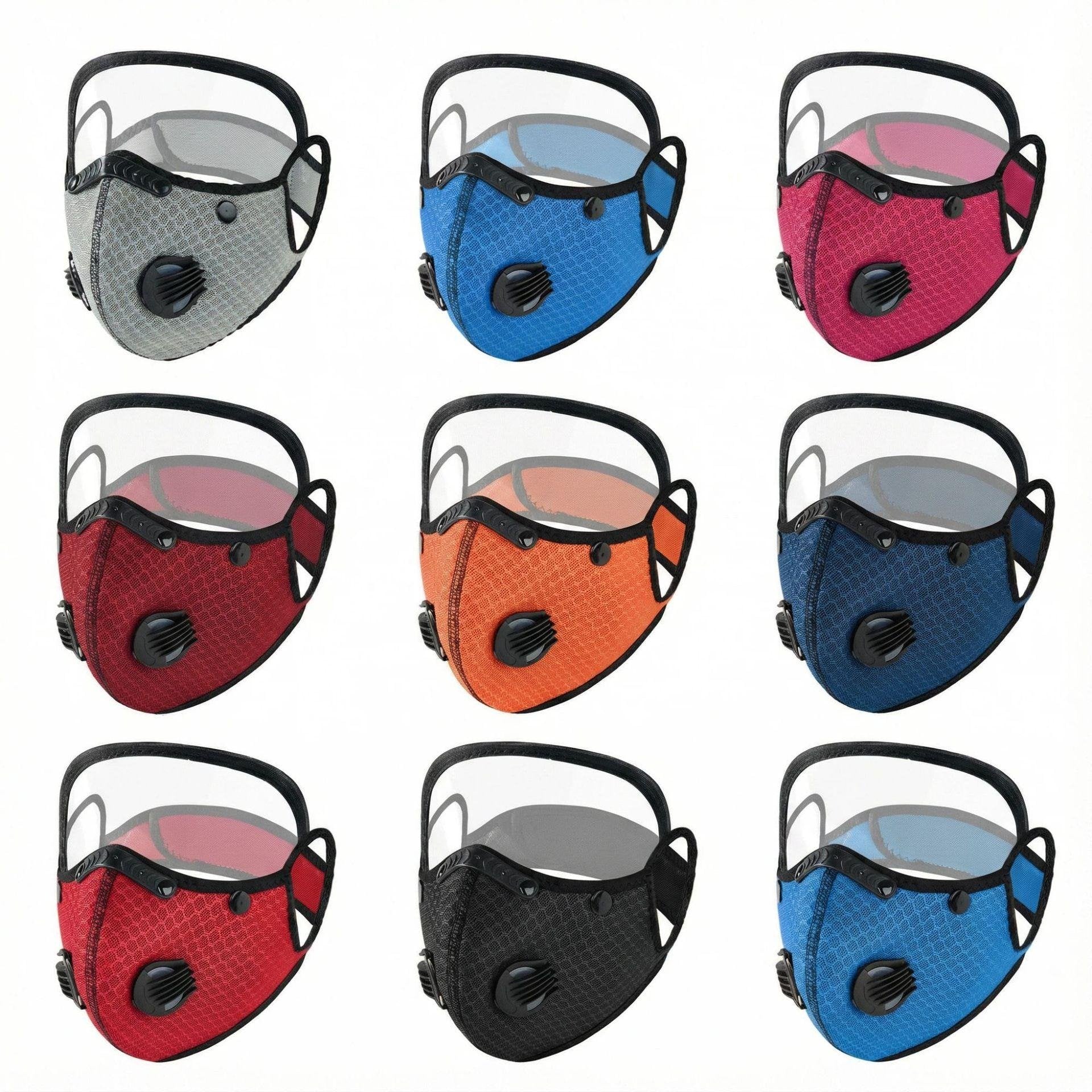 Reusable Dust Mask | with Activated Carbon Filter & Visor | Breathable & Lightweight | RideMask