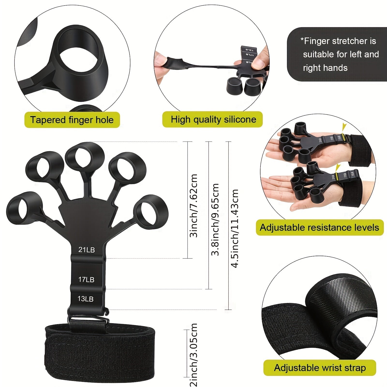Handtrainer Set | Verstellbarer Griffhandtrainer | für Griffkraft | PowerClench