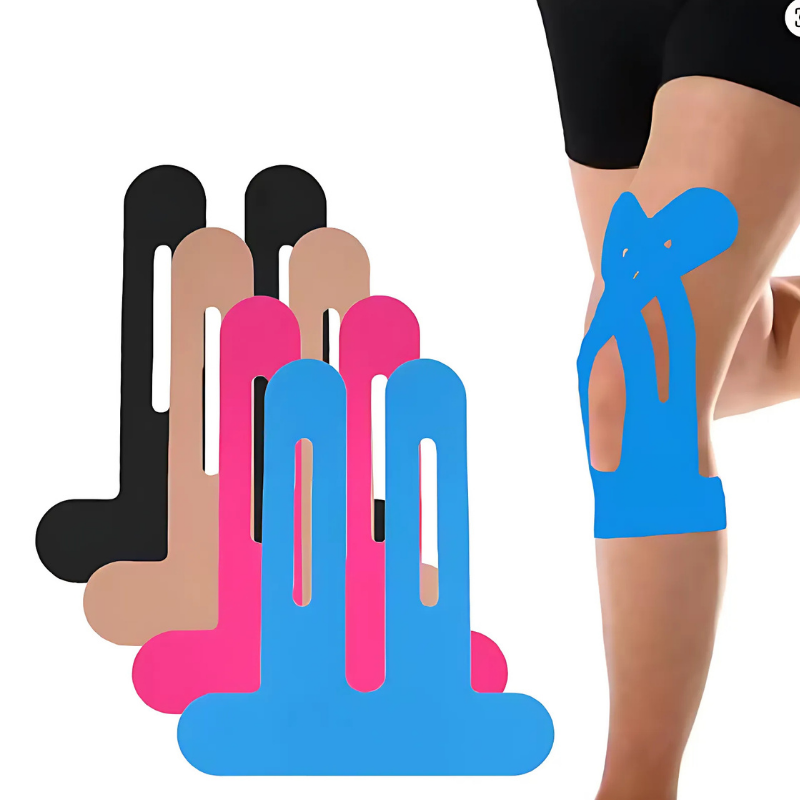 Rekbare knietape | Ademend | Zelfklevend voor sport en dagelijks gebruik | KneeEase