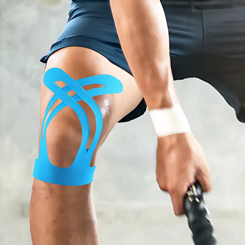 Rekbare knietape | Ademend | Zelfklevend voor sport en dagelijks gebruik | KneeEase