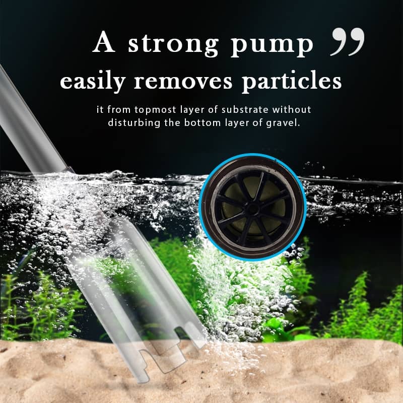 Elektrischer Aquarienkiesreiniger | Batteriebetriebene Saugpumpe | Reinigt Kies & Wechselt Wasser | AquaVac