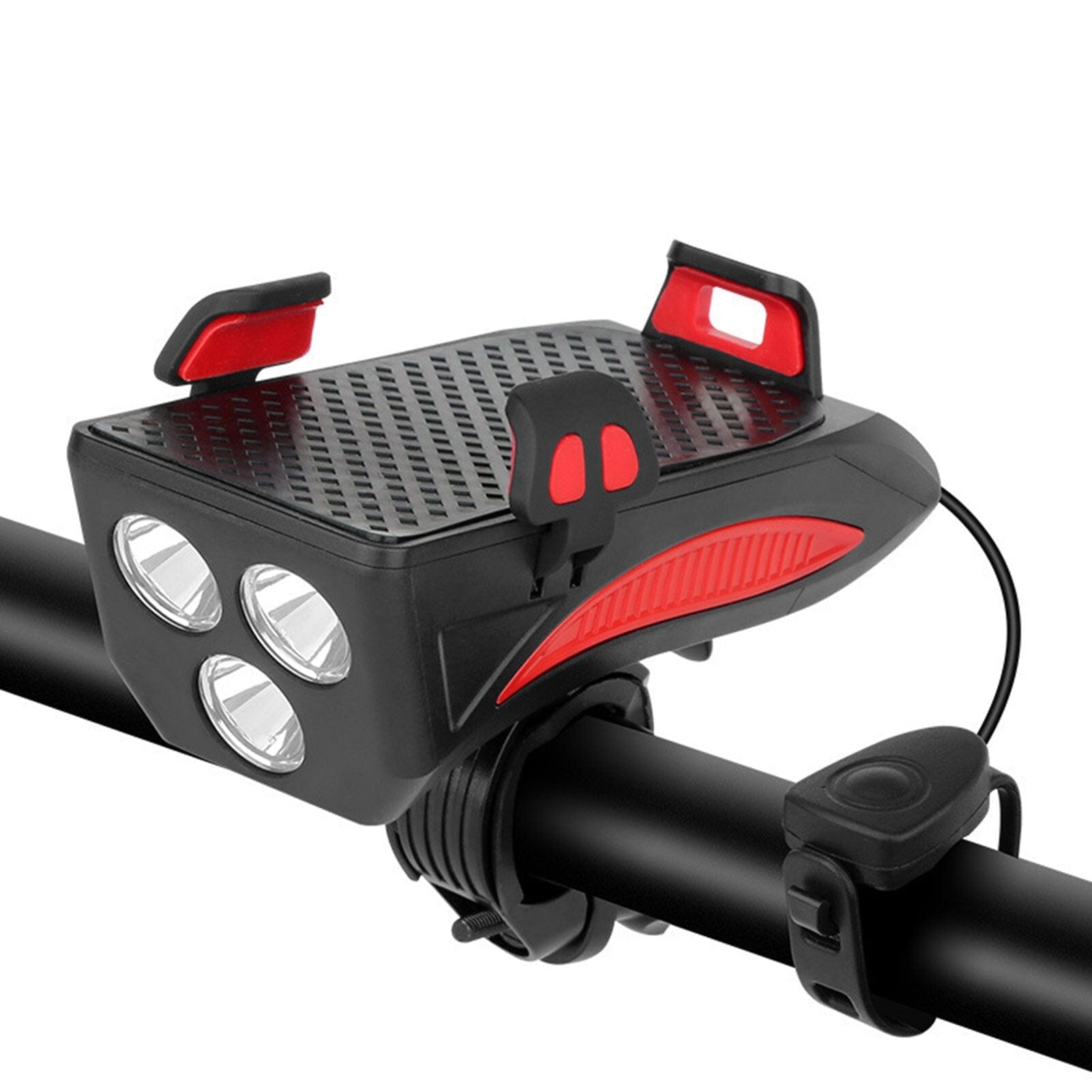 Fahrradlicht mit Handyhalterung | LED-Frontlicht | Powerbank & Hupe | RideBeam