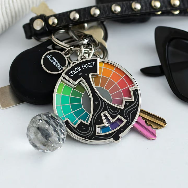 Farbenlehre Fidget | Drehbarer Emaille-Pin | Kreatives Design | Sammler-Pin | SpectrumSpin