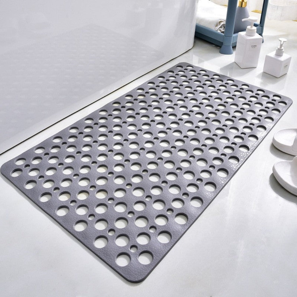 Duschmatte mit Saugnäpfen | Antibakterielles PVC| Sicherer Halt, mit Wasserablauf | SafeBath