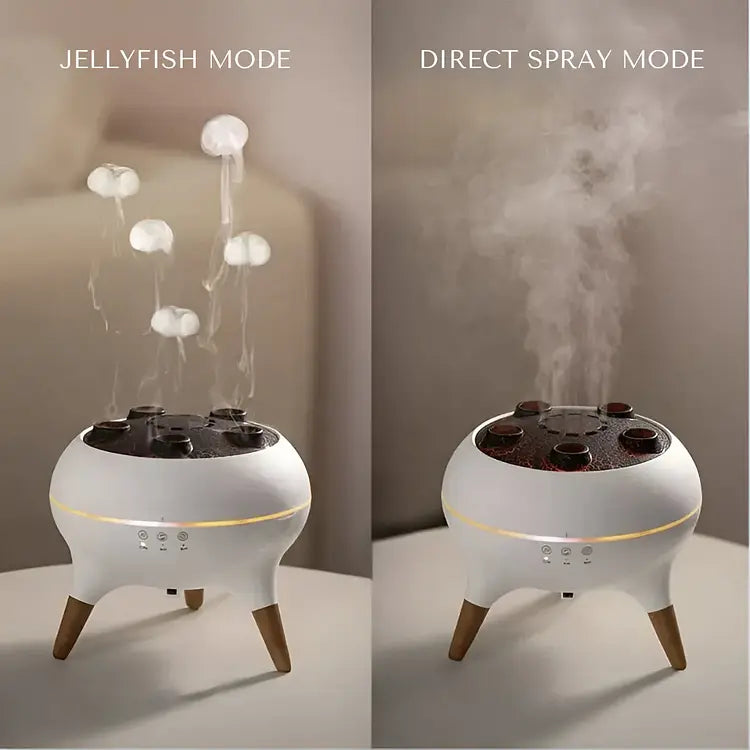 Diffusor und Luftbefeuchter | Quallen-Nebeleffekt | Leise Ultraschall-Vernebelung | MistBloom