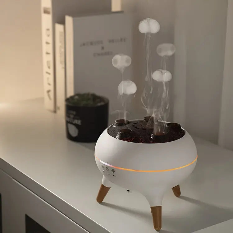Diffusor und Luftbefeuchter | Quallen-Nebeleffekt | Leise Ultraschall-Vernebelung | MistBloom
