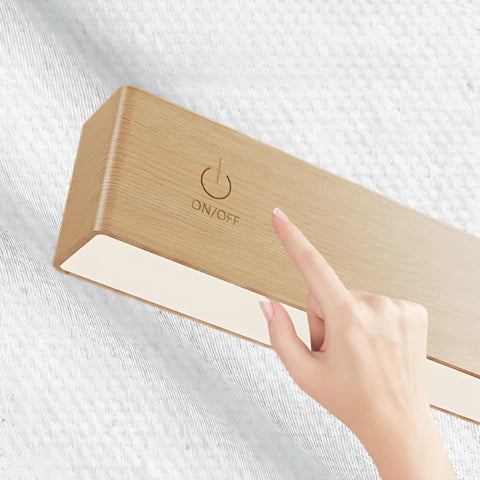 Illuminazione da parete wireless in legno | 3 temperature di colore | Controllo touch con timer | BrightTouch