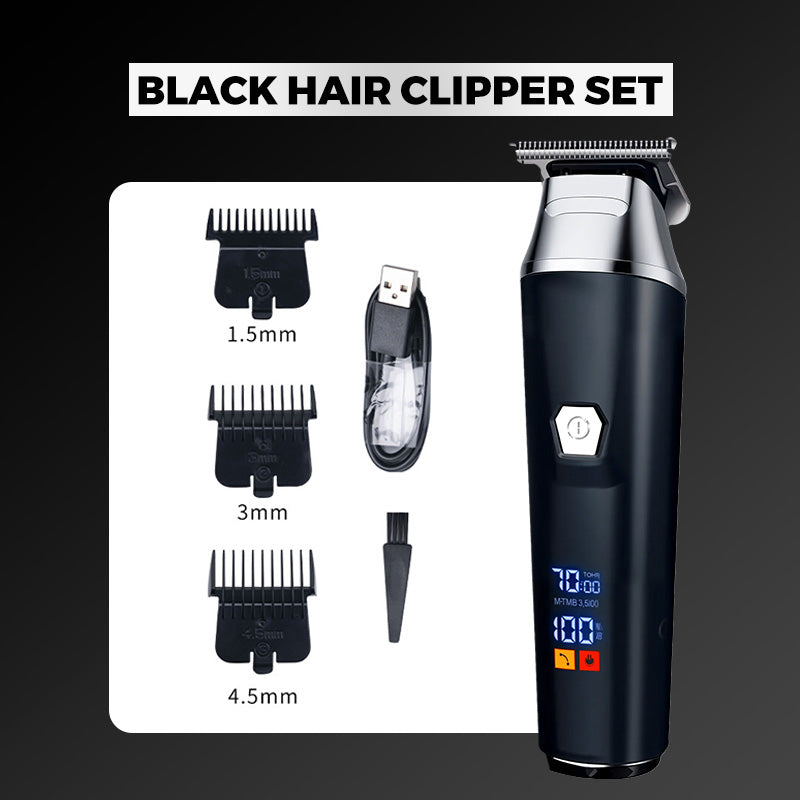 Kabelloser Haarschneider Set | mit LED-Display | für Haare & Bart | CutPro