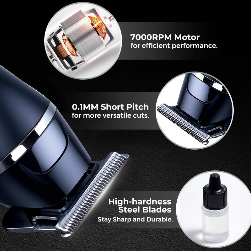 Kabelloser Haarschneider Set | mit LED-Display | für Haare & Bart | CutPro