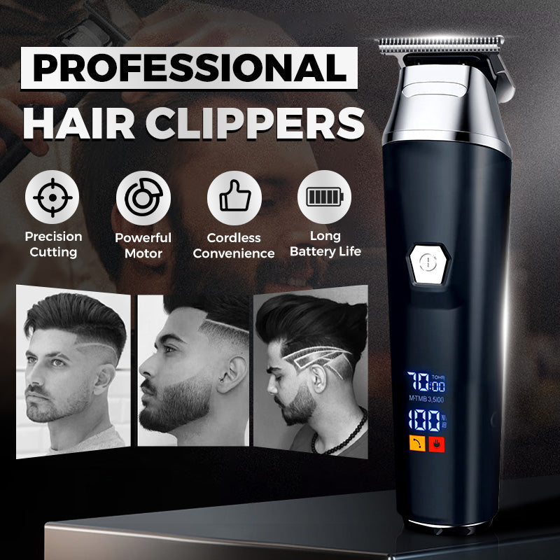 Kabelloser Haarschneider Set | mit LED-Display | für Haare & Bart | CutPro