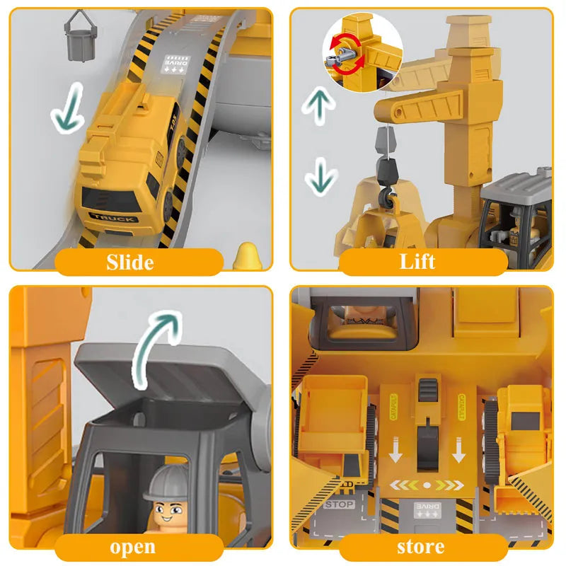 Set de juego de vehículo de construcción | para atornillar, para niños | destornillador de juguete y figura | BuildRig