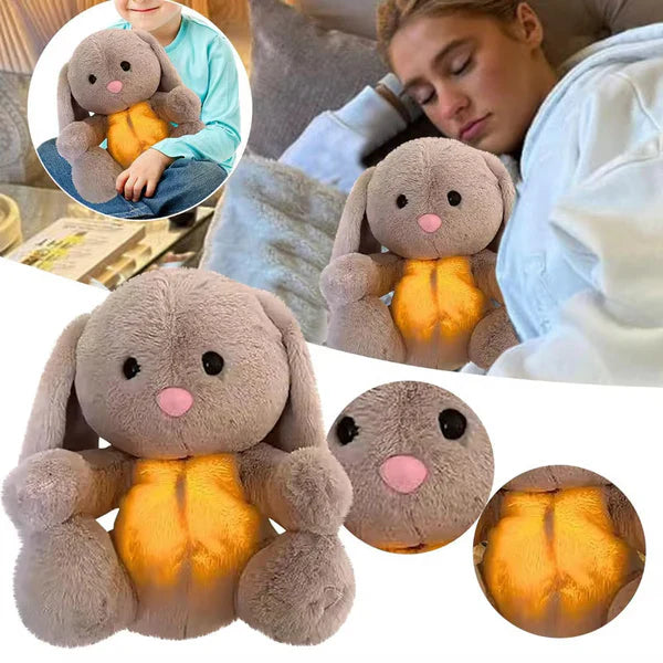 Kuscheltier | Sanfte Atembewegung für Ruhe | Waschbar mit herausnehmbarem Modul | SchlafBunny