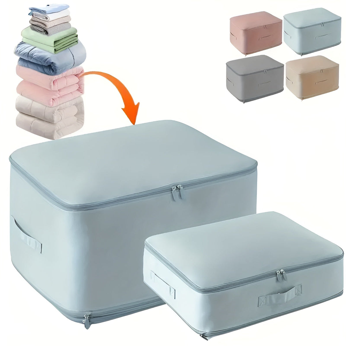 Luftdichte Aufbewahrungsbeutel | mit Rollventil | Komprimiert bis 50 % | Packflat