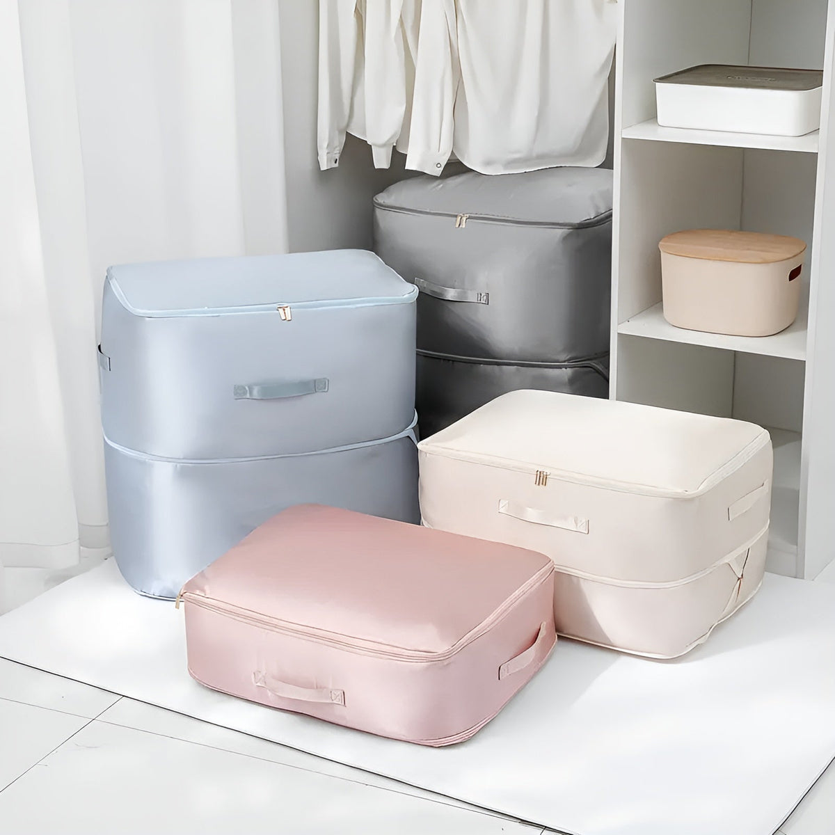 Luftdichte Aufbewahrungsbeutel | mit Rollventil | Komprimiert bis 50 % | Packflat