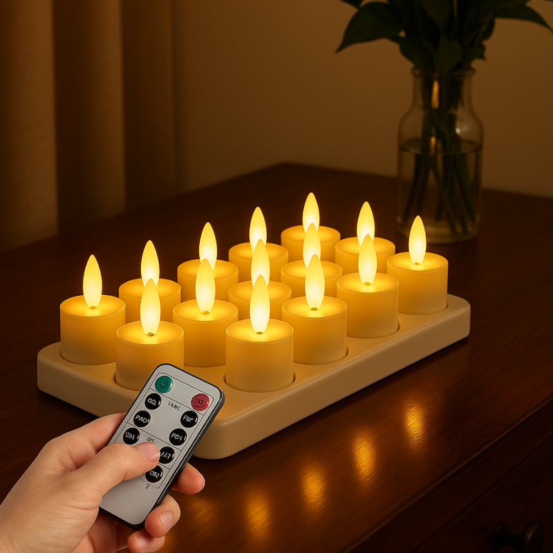 Rechargeable Flameless Candles | With Remote Control & Timer | USB Rechargeable | FlameFree