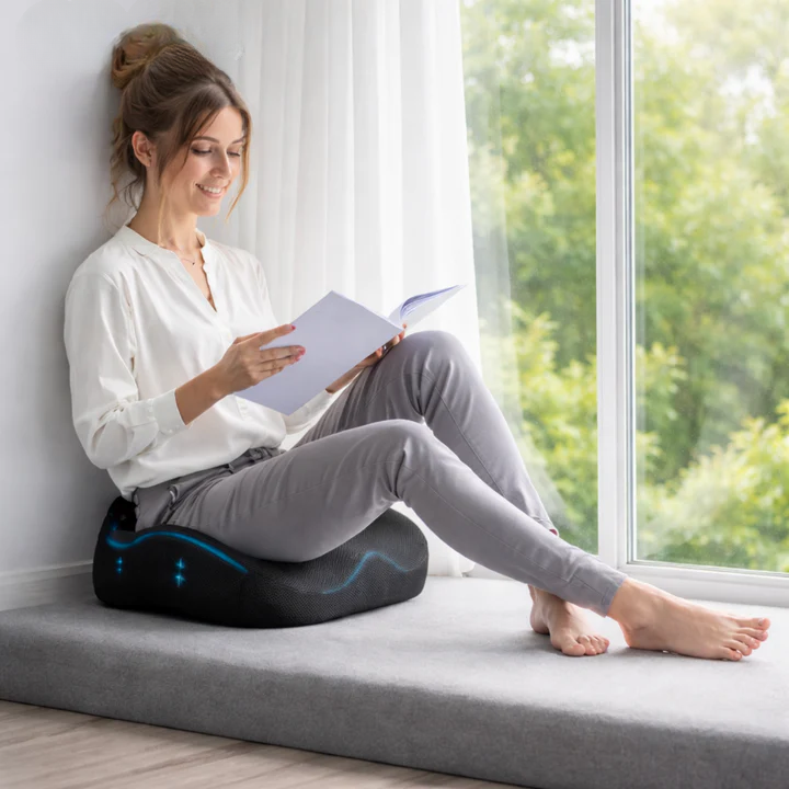 Memory-Foam-Sitzkissen | Druckentlastung beim Sitzen | Rutschfeste Unterseite | CushionCraft