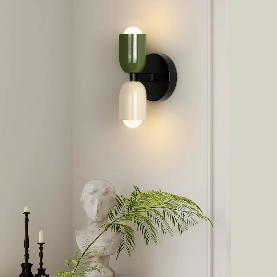 Lampă de perete LED | Cu două capete, în design nordic | Alb cald, eficientă energetic | NordicWall