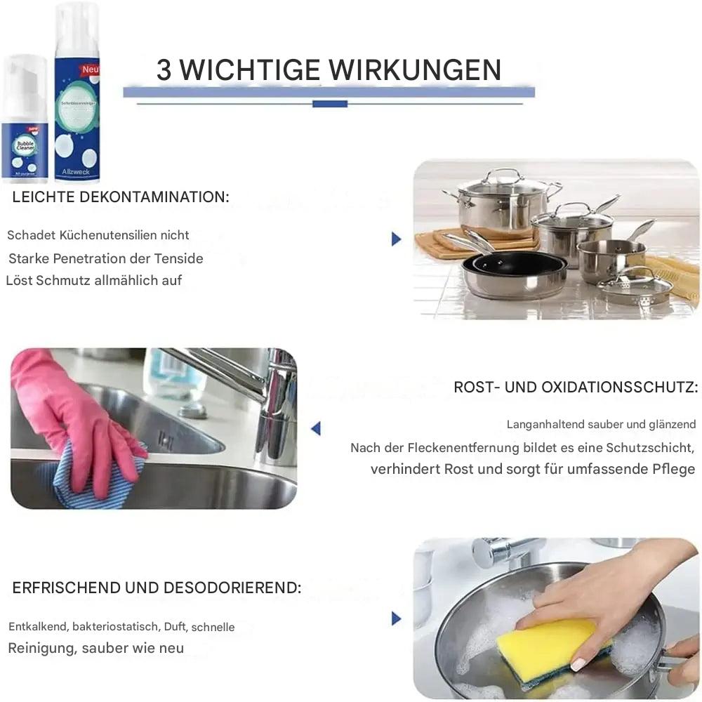 Schaumreiniger Küche | Fettlösend | Ohne Schrubben | Foamira