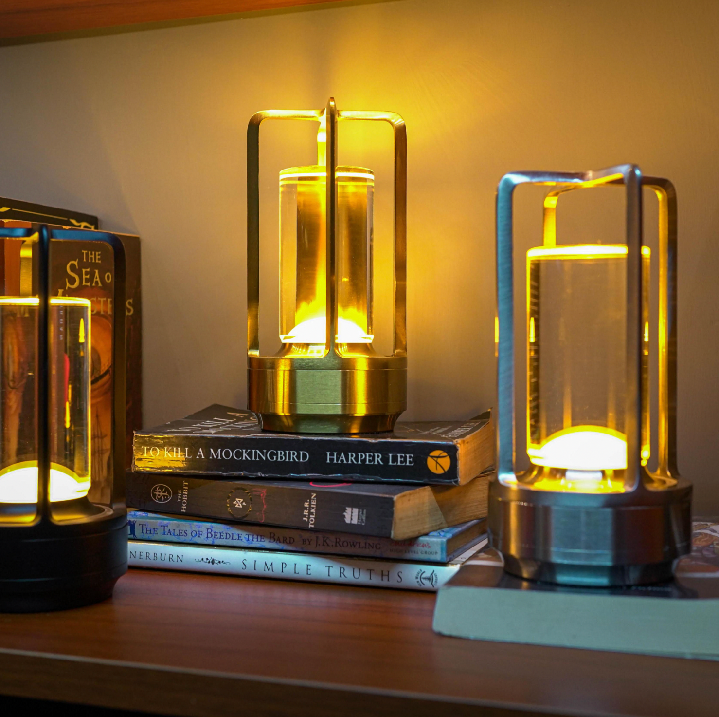 Bezdrátová stolní lampa | Křišťálový design | Stmívání dotykem | CrystalGlow