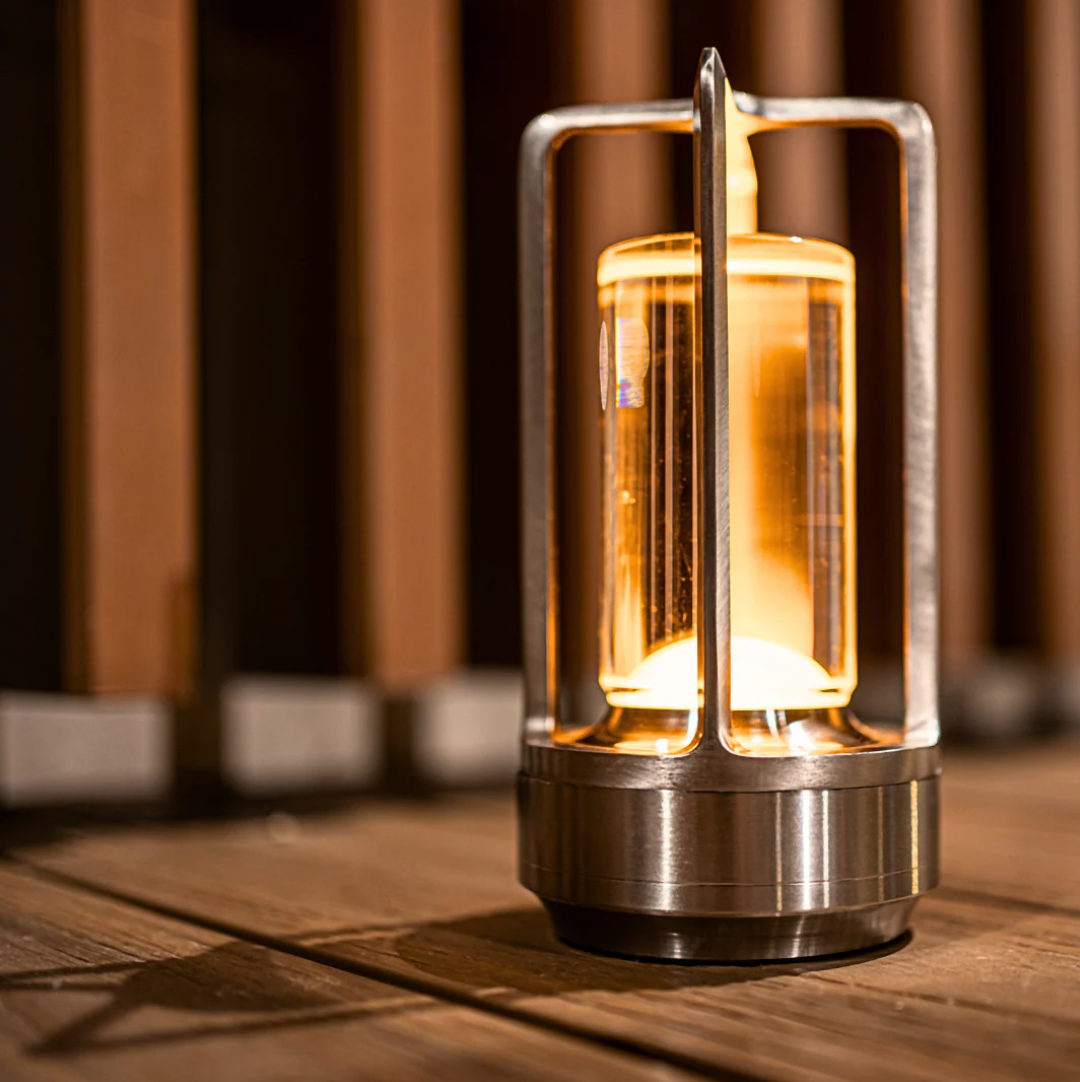 Bezdrátová stolní lampa | Křišťálový design | Stmívání dotykem | CrystalGlow