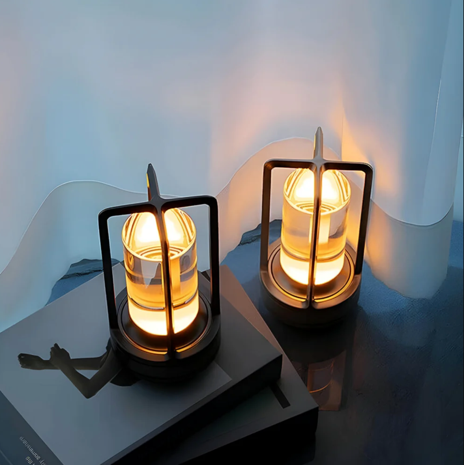 Bezdrátová stolní lampa | Křišťálový design | Stmívání dotykem | CrystalGlow