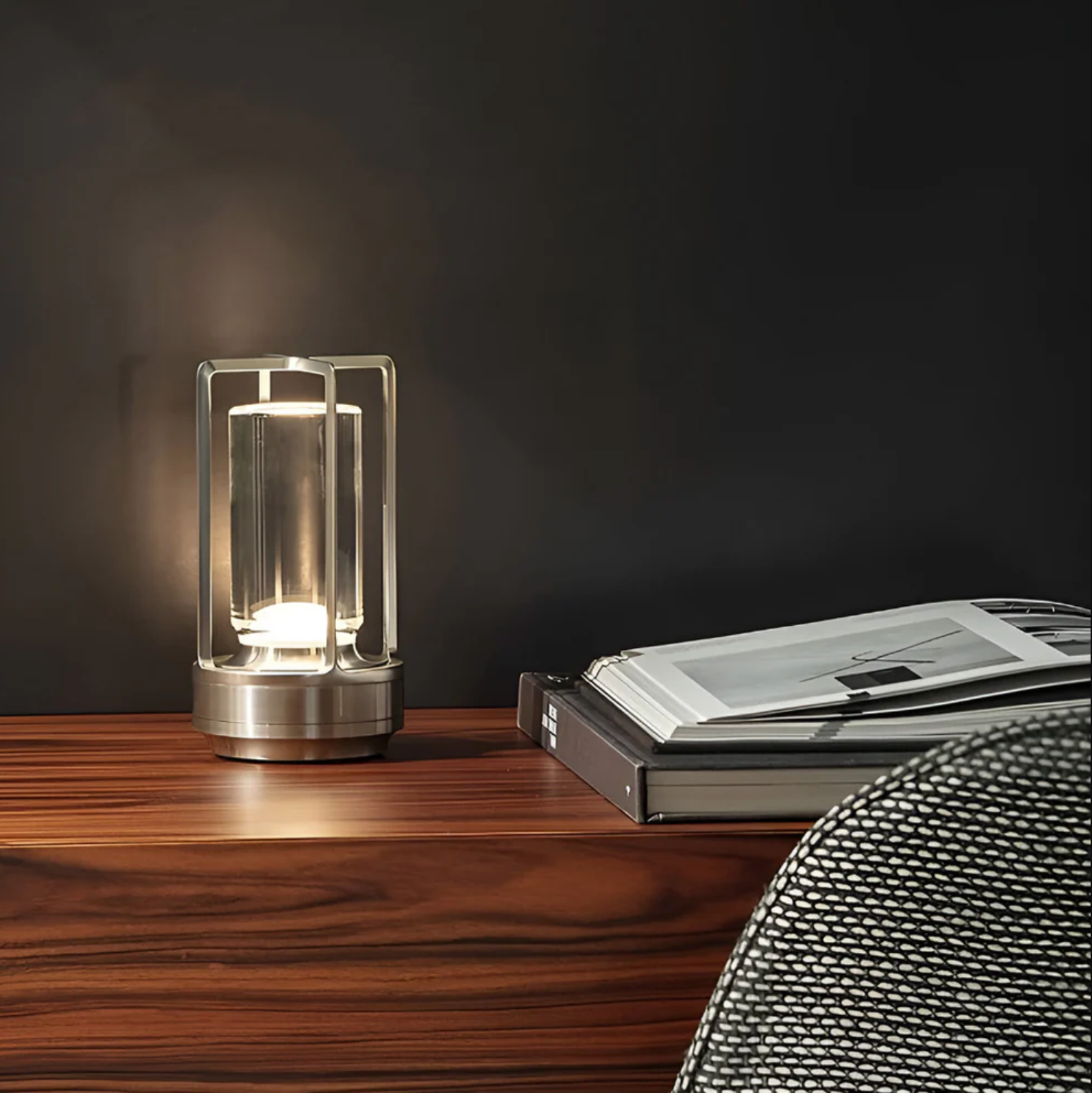 Bezdrátová stolní lampa | Křišťálový design | Stmívání dotykem | CrystalGlow