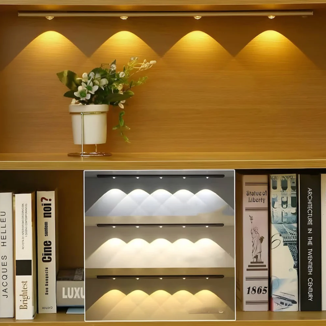 LED Wandleuchte | Bewegungssensor | 3 Lichtfarben, Dimmbar | LumiClip