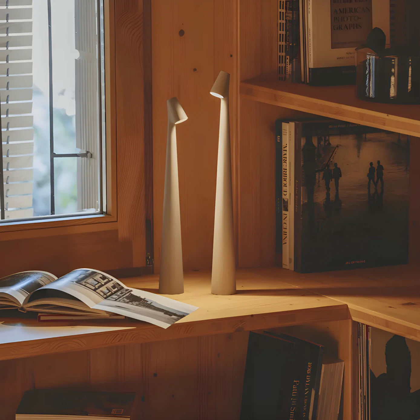 Noční stolní lampa | skandinávský design | 3stupňové stmívání dotykem | LumaLean