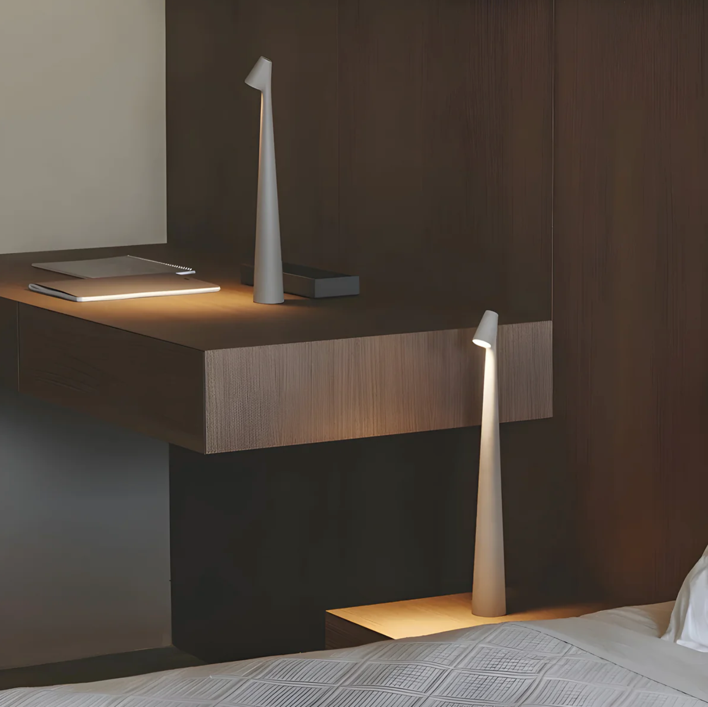 Noční stolní lampa | skandinávský design | 3stupňové stmívání dotykem | LumaLean