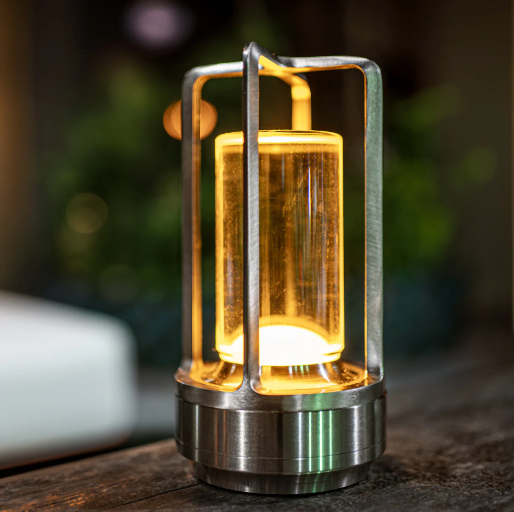 Bezdrátová stolní lampa | Křišťálový design | Stmívání dotykem | CrystalGlow