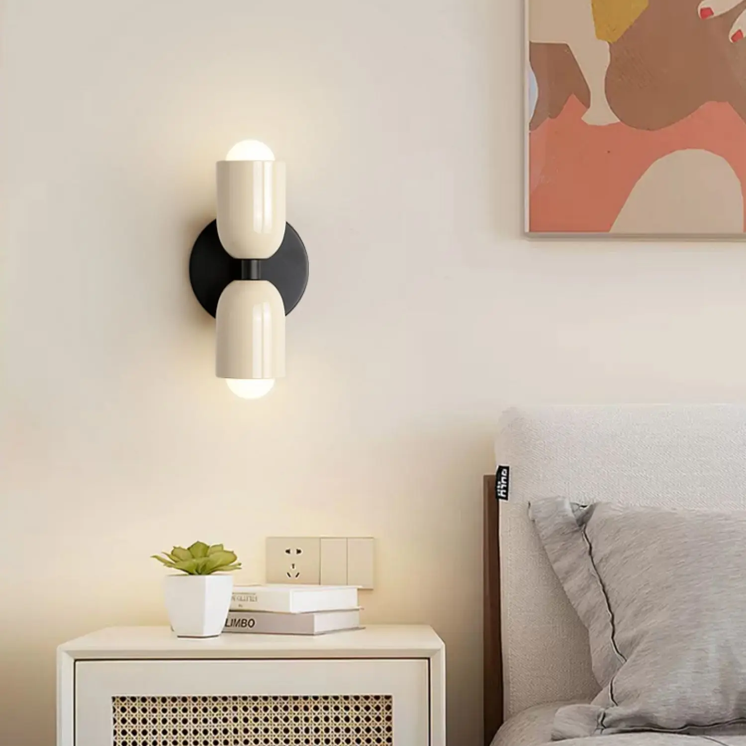 Lampă de perete LED | Cu două capete, în design nordic | Alb cald, eficientă energetic | NordicWall